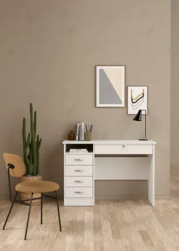Schreibtisch - LB ca. 110x49 cm, Weiß