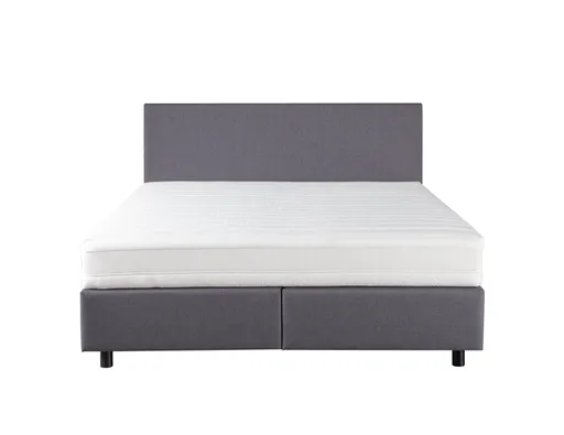 Boxspringbett Premium Line Simple - Liegefläche ca. 180x200 cm, Stoff, Dunkelgrau