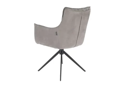 Armlehnstuhl MANDY - drehbar, Stoff, Graubeige