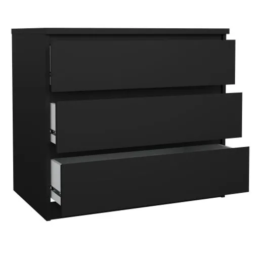 Kommode - B ca. 77 cm, Schwarz