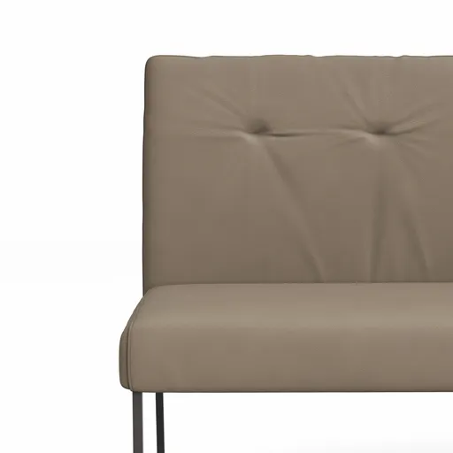 Bank Nashville - Breite ca. 200 cm, Leder, Taupe