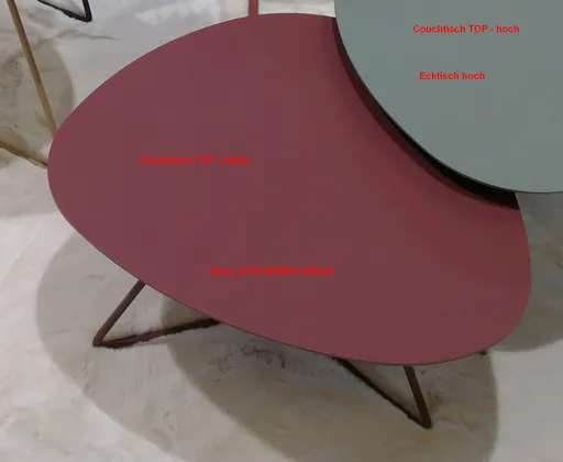 Couchtisch Fano - LBH ca. 67x60x38 cm, Fenix, Bordeaux