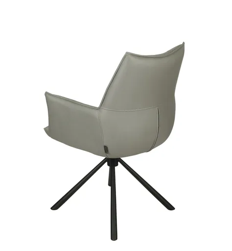 Armlehnstuhl MAKANA - drehbar, Stoff, Hellgrau