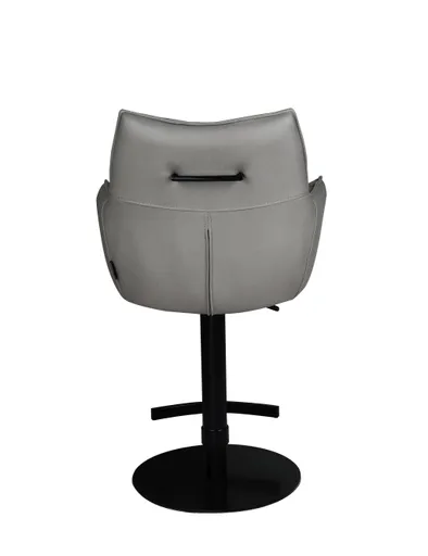 Barhocker MAKANA - drehbar, höhenverstellbar, Stoff, Hellgrau