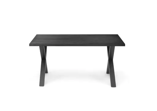 Esstisch - LB ca. 160x90 cm, Schwarzstahl, Schwarz