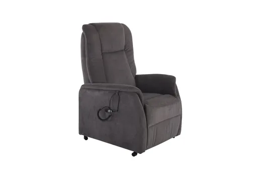 TV-Sessel MANDO - Aufstehhilfe, Relaxfunktion, Kopfteilverstellung, Stoff, Grau