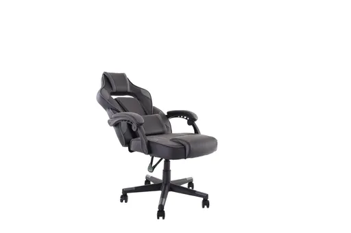 Büro-/Drehstuhl - Kunstleder, Schwarz/Grau