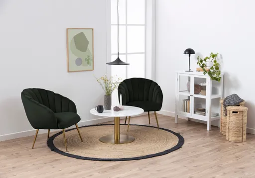 Loungestuhl - Samt, Dunkelgrün