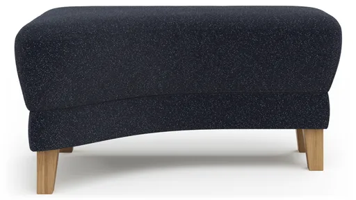 Hocker Stamford - gebogen, Links, LB ca. 89x65 cm, Stoff, Dunkelblau