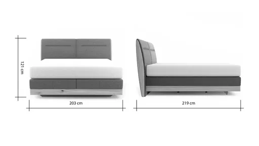 Boxspringbett Alpin Luxe - Liegefläche ca. 180x200 cm, Stoff, Braun