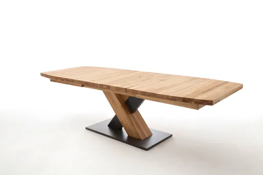 Esstisch - ausziehbar, LB ca. 140x90 cm, Wildeiche massiv