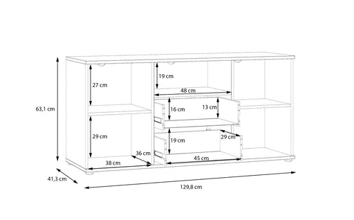 TV-Board FINELLA- Hellgrau