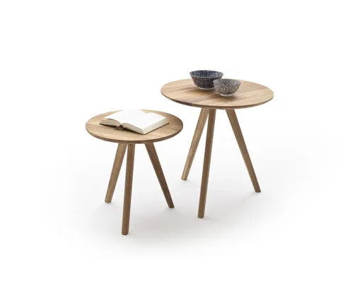 Couchtisch - 2-er Set, Asteiche massiv