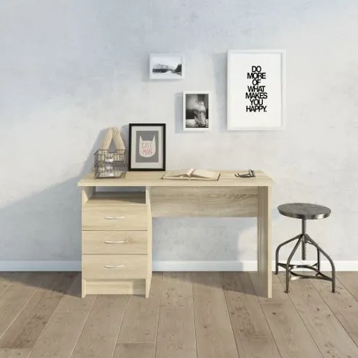 Schreibtisch - LB ca. 120x48 cm, Eiche Struktur Nachbildung