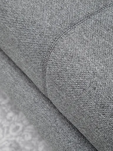 Ecksofa Cuneo Klassik - Longchair links, 2-Sitzer, Stoff, Hellgrau