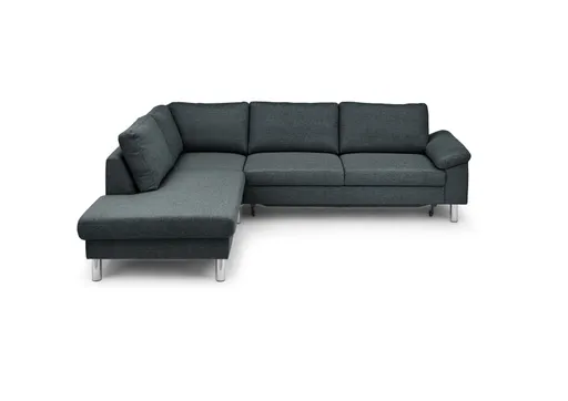 Ecksofa COOL - Ecke links mit 2,5-Sitzer, Querschläfer, Stoff, Anthrazit