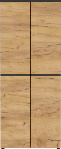 Aktenschrank GRIFFIN - B ca. 80 cm, Graphit, Eiche Nachbildung