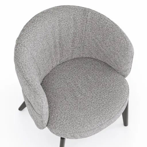 Armlehnstuhl Milana - Stoff, Grau