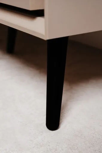 Vitrine - B ca. 60 cm, Sand, Schwarz