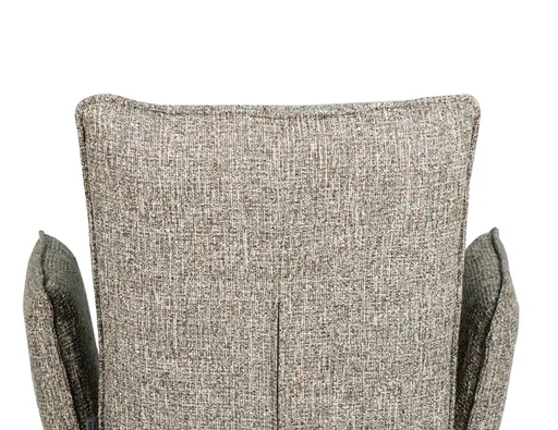 Armlehnstuhl MARCIA - drehbar, Stoff, Braun