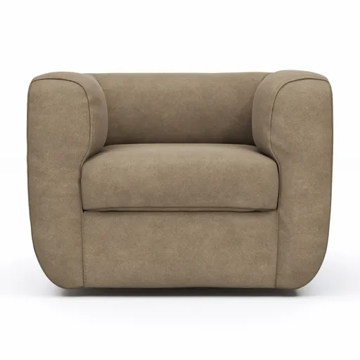 Sessel Stormy - drehbar, Stoff, Rauchbraun