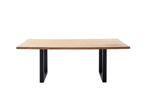 Esstisch - LB ca. 180x100 cm, Wildeiche massiv geölt, Baumkante