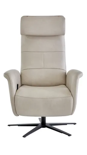 Relaxsessel Rafaela 2.0 - Kopfteil, Rückenlehne und Fußteil verstellbar, Leder, Champagner