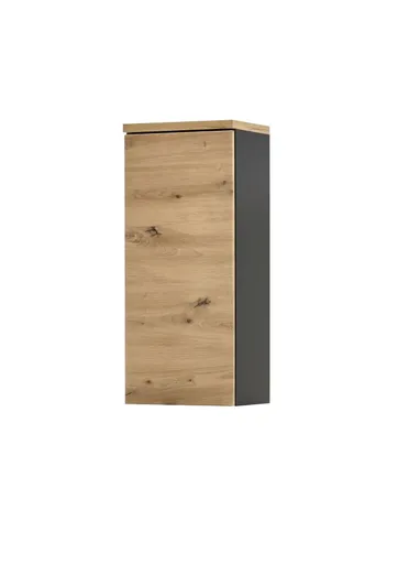 Hängeschrank- B ca. 30 cm, Dunkelgrau, Eiche Dekor