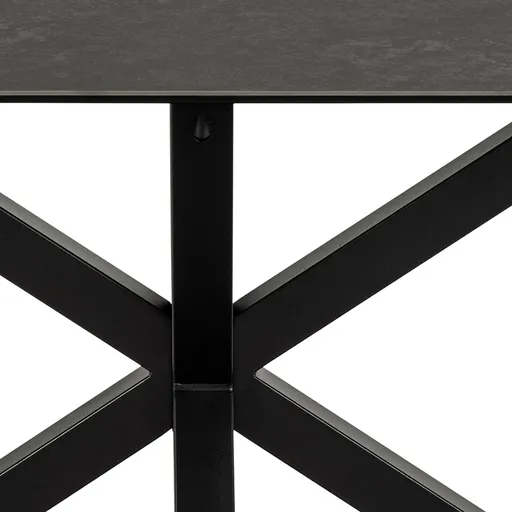 Esstisch ABBIGAIL - LB ca. 160x90 cm, Schwarz