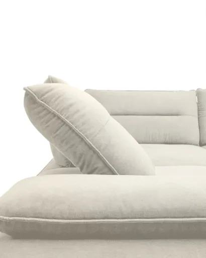 Ecksofa PAYTON - 2-Sitzer, Ecke rechts inkl. Rückenneigung, Armteilverstellung, Stoff, Kupfer