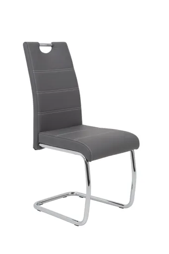 Freischwinger - Kunstleder, Grau