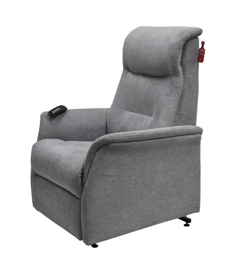 TV-Sessel MARCIO - Aufstehhilfe, Relaxfunktion, Stoff, Hellgrau