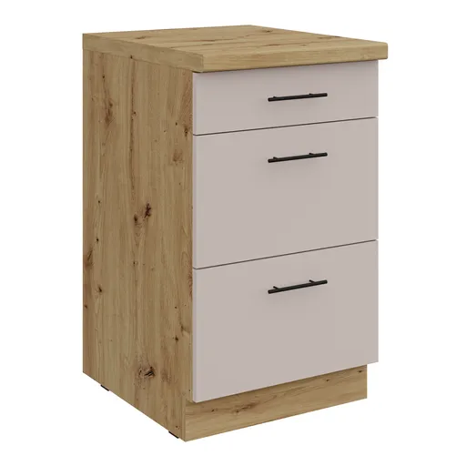 Unterschrank-B B ca. 50 cm, Eiche Dekor, Kaschmir, Matt