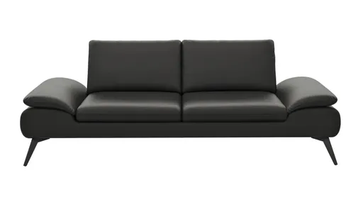 Sofa Collina - 3-Sitzer, Leder, Schwarz