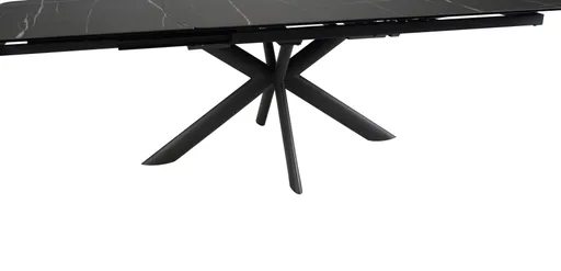 Esstisch MAXIE - ausziehbar, LB ca. 190x98 cm, Glaskeramik, Anthrazit Struktur