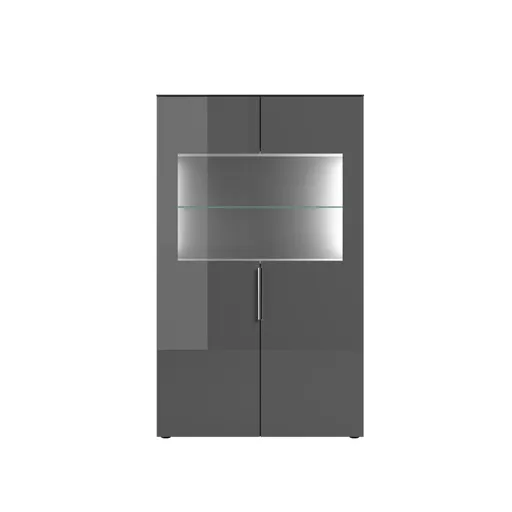 Vitrine- inkl. LED-Beleuchtung, Anthrazit