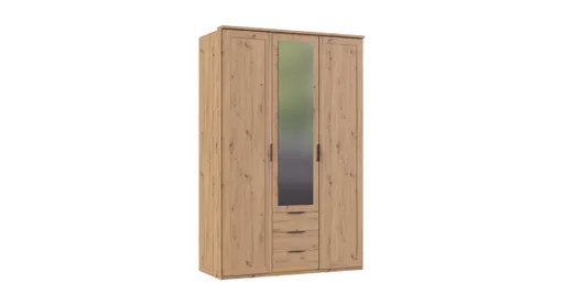 Kleiderschrank- B ca. 135 cm, Eiche Dekor