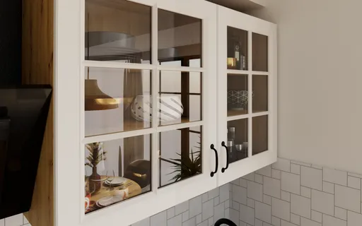 Küchenblock- ohne E-Geräte, B ca. 280 cm, Eiche Dekor, Weiß, Matt