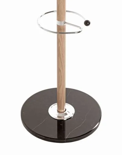 Garderobenständer - D/H ca. 40x175 cm, Eiche Nachbildung, Schwarz