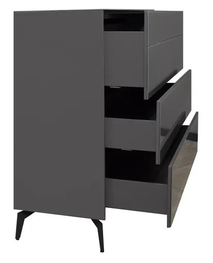 Kommode - B ca. 82 cm, Anthrazit