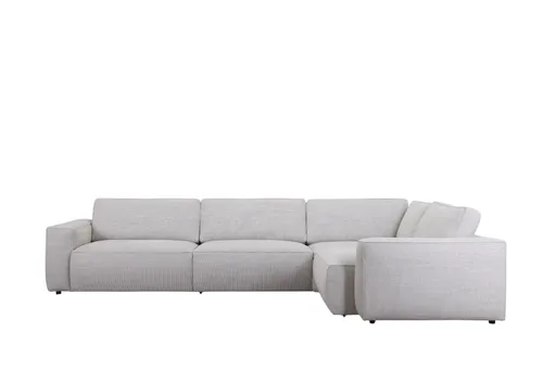 Ecksofa Lilaia - 3-Sitzer XL links, Ecke mit 1,5-Sitzer XL Tief, Stoff, Kaschmir