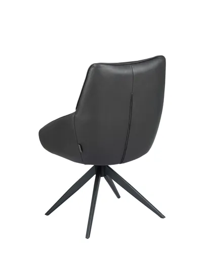 Stuhl MANON - drehbar, Stoff, Schwarz