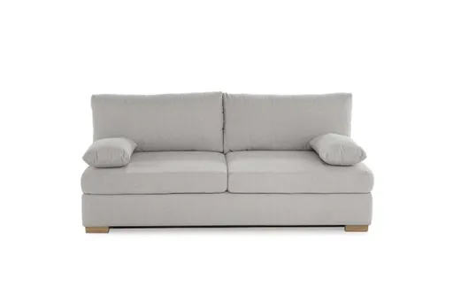 Sofa JELKO - 2-Sitzer inkl. Schlaffunktion mit Bettkasten, Stoff, Grau