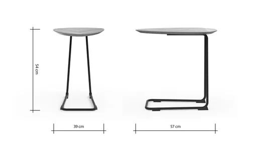 Sofatisch Fano - LBH ca. 57x39x54 cm, Eiche natur, Furnier