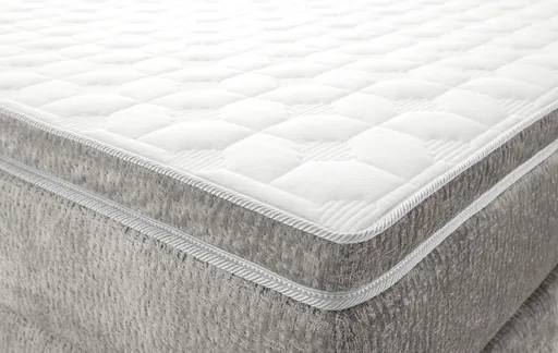 Boxspringbett JEANETTE- Liegefläche ca. 140x200 cm, Stoff, Grau