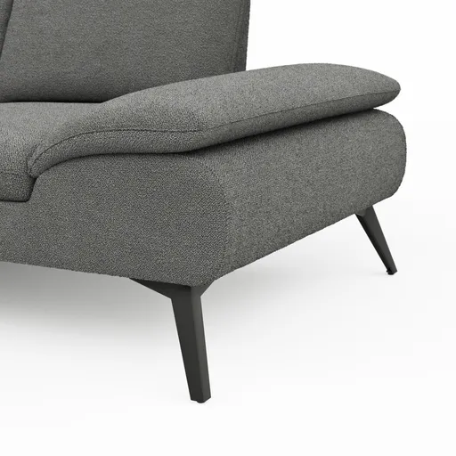 Ecksofa Collina - Longchair links, 2,5-Sitzer, Stoff, Dunkelgrau