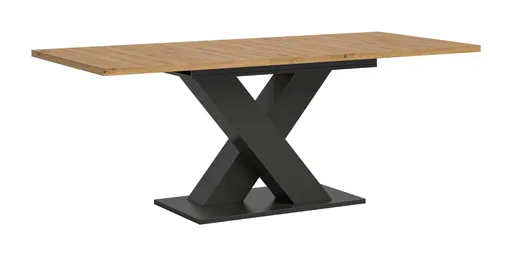 Esstisch - ausziehbar, LB ca. 150x90 cm, Artisan Eiche Nachbildung, Grau