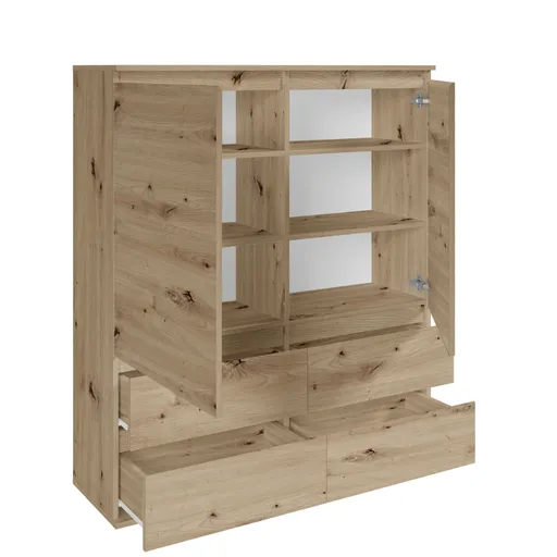 Highboard - B ca. 116 cm, Artisan Eiche Nachbildung