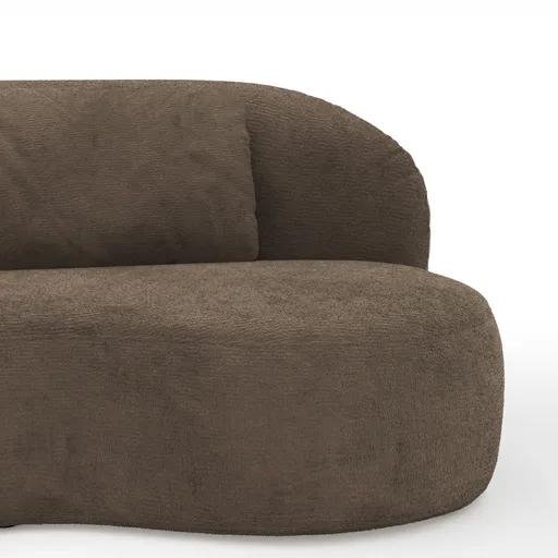 Chaiselongue Karasu - Stoff, Taupe