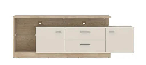 TV-Lowboard - B ca. 191,5 cm, Kaschmir, Cremona Eiche Torro Nachbildung